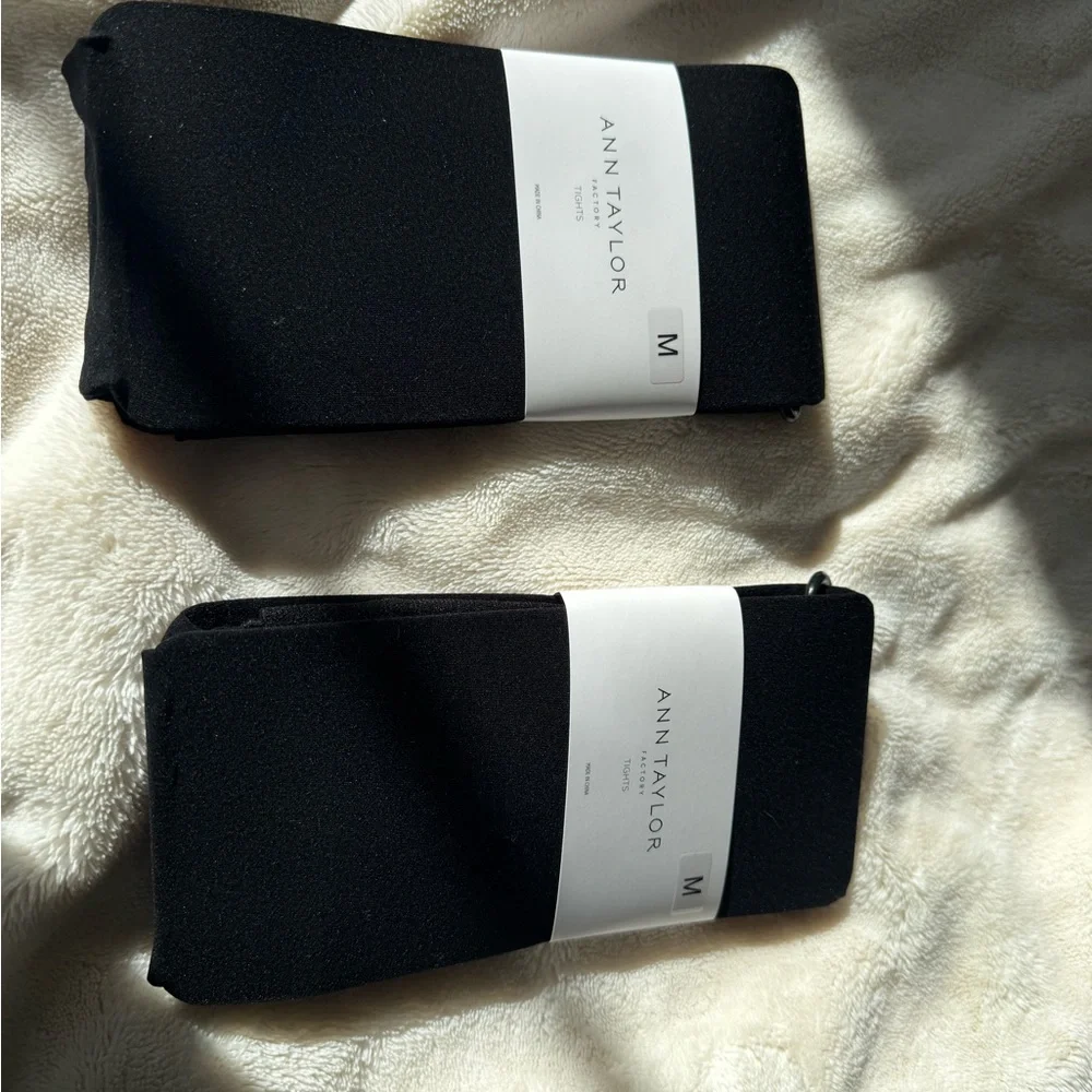 Ann Taylor Factory Classic Black Hosiery Set
